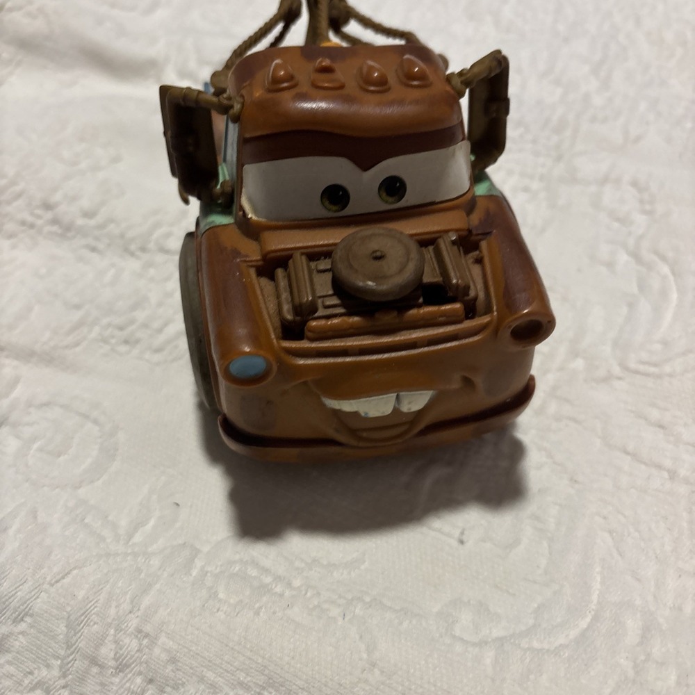 Disney Pixar Cars Mater Tow Truck Pull Back Action Car Mattel Toy No Rip Cord